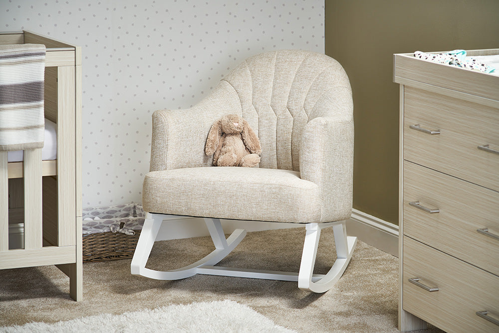 Obaby Round Back Rocking Chair - Oatmeal