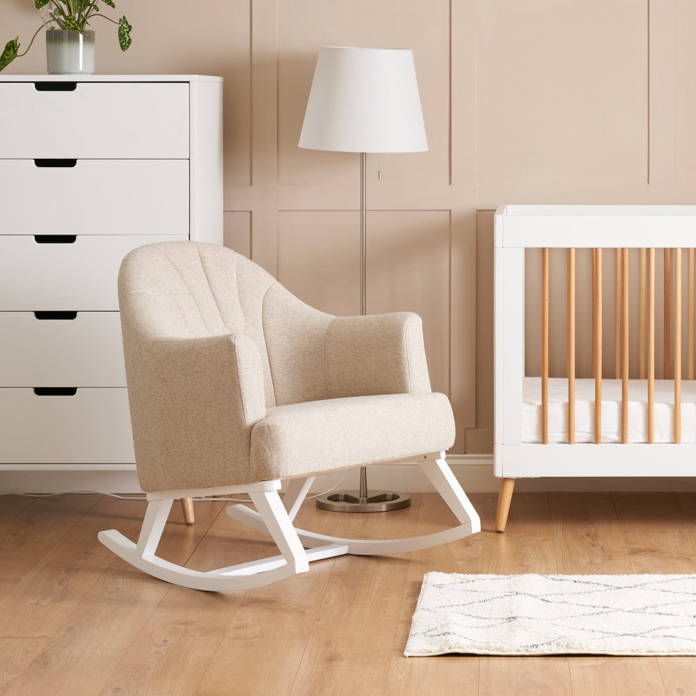 Obaby Round Back Rocking Chair - Oatmeal