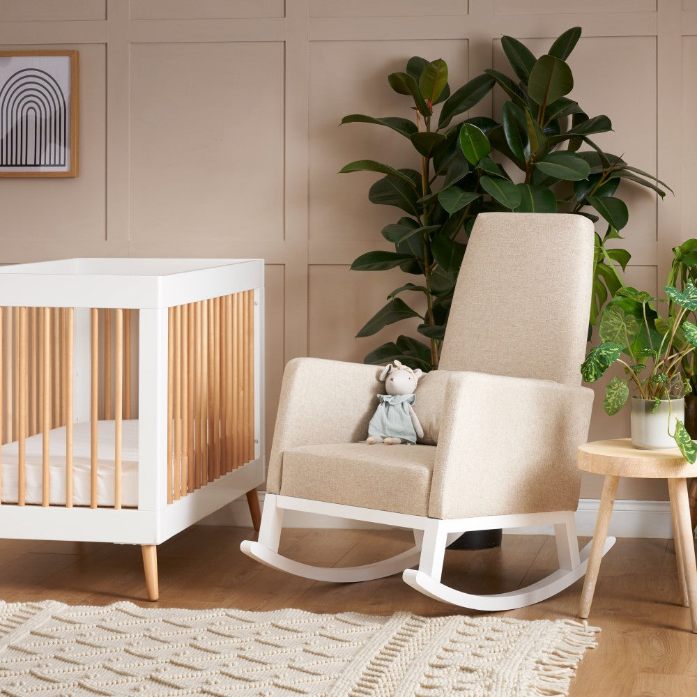 Obaby High Back Rocking Chair  - Oatmeal