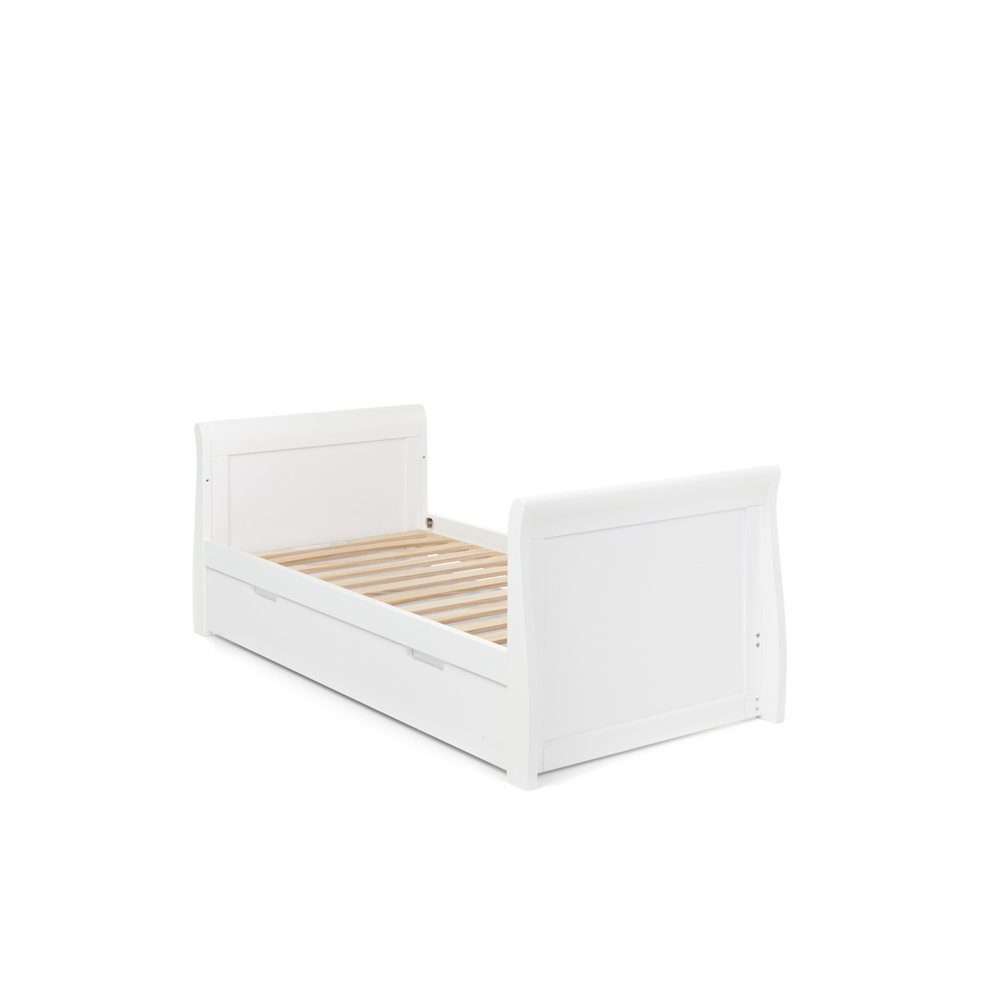 Obaby Stamford Classic Sleigh Cot Bed - White 140 x 70