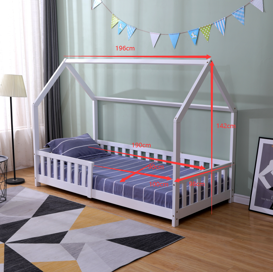 Flair Wooden Explorer Playhouse Bed With Rails