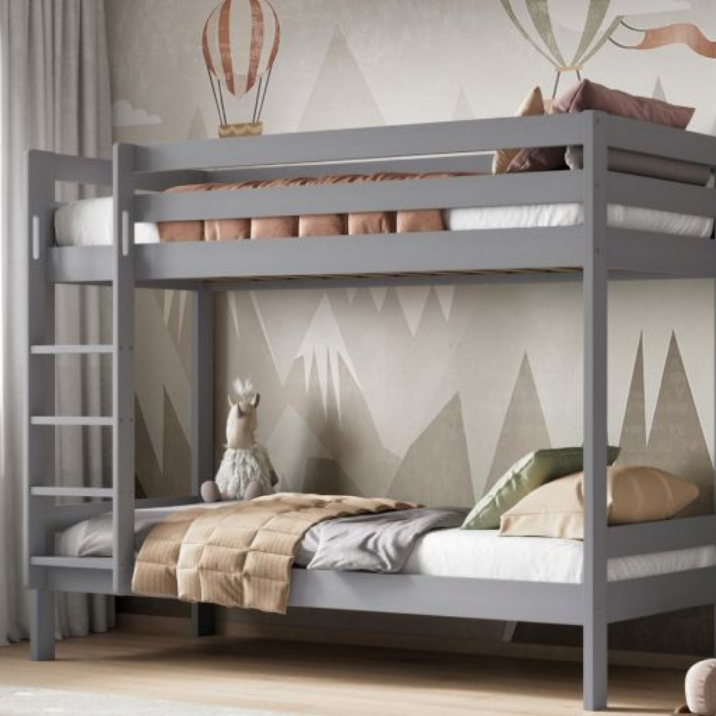 Noomi Nora Solid Wood Bunk Bed with Optional Storage (FSC-CERTIFIED)
