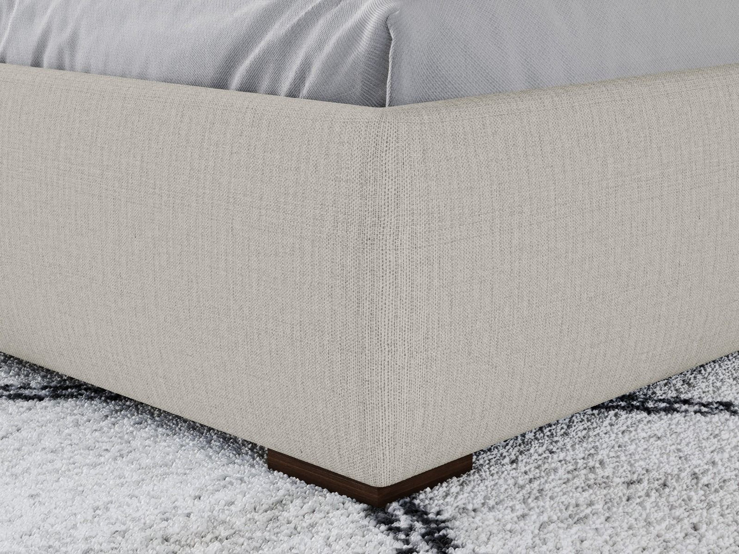 Flair Rosita Hotel Bed with Wide Panelled Headboard Cream