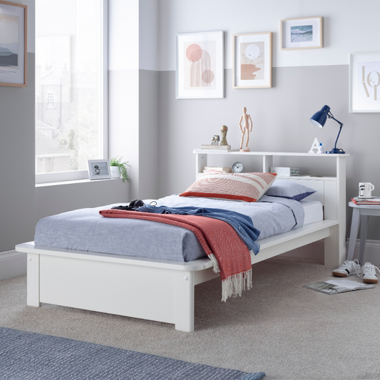 Bedmaster Fraser White Wooden Storage Bed