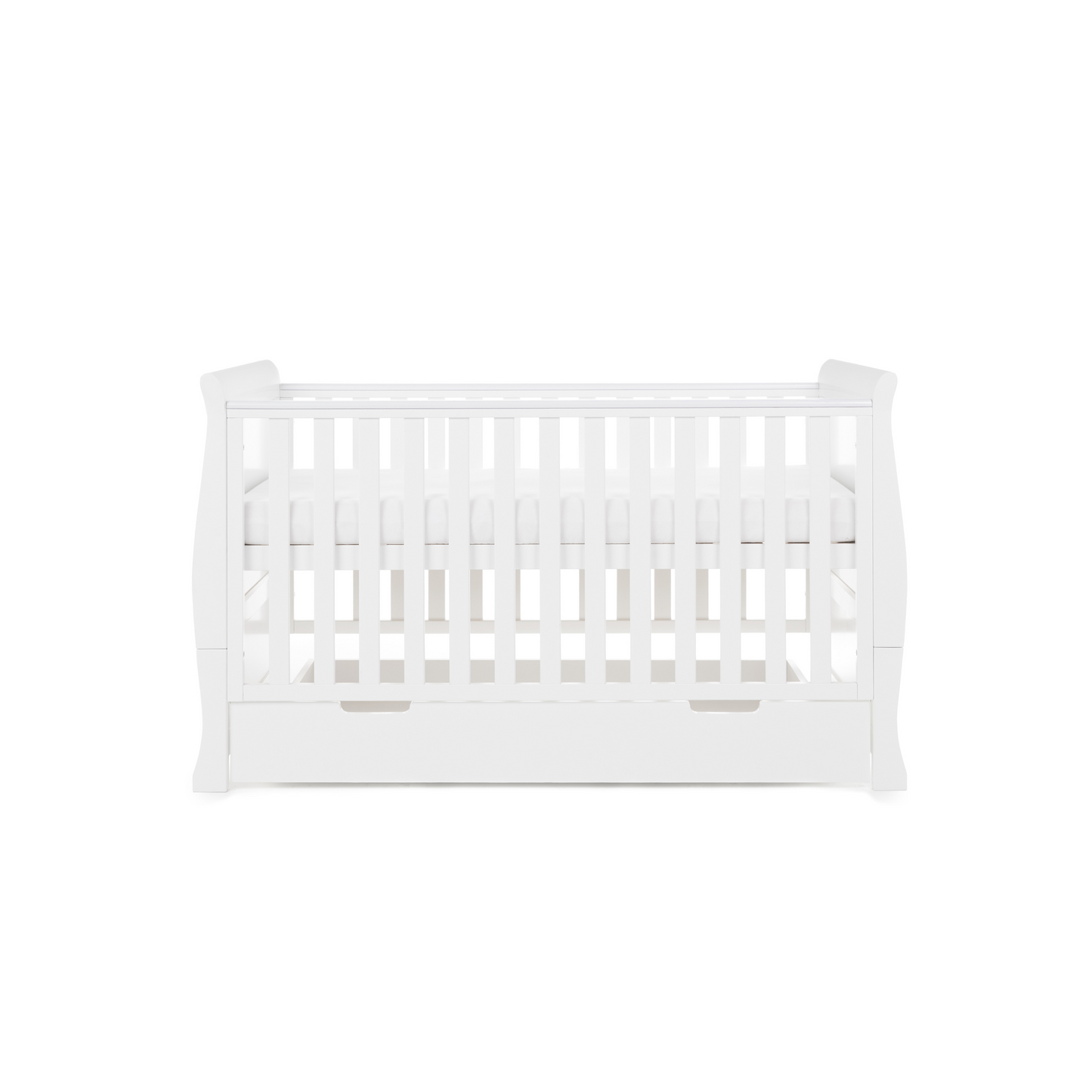 Obaby Stamford Classic Sleigh 2 Piece Room Set - White 140 x 70