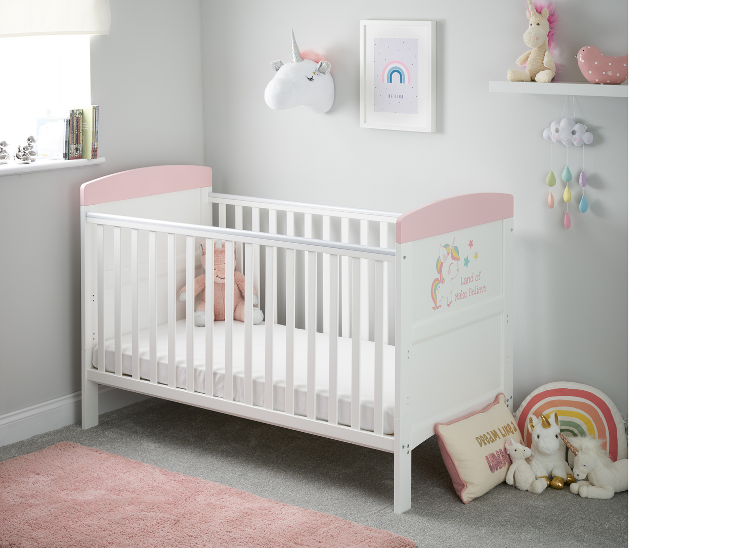 Obaby Grace Inspire Cot Bed - Unicorn 140 x 70