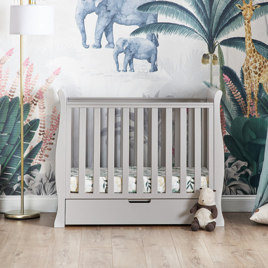 Obaby Stamford Space Saver Cot - Warm Grey 100 x 50