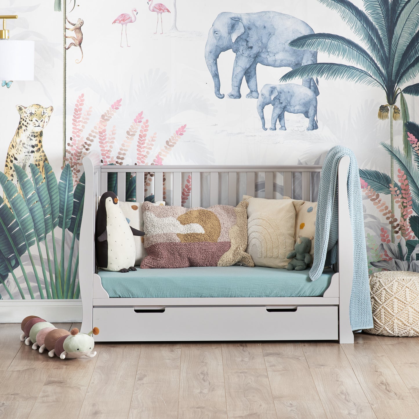 Obaby Stamford Mini Cot Bed - Warm Grey 120 x 60