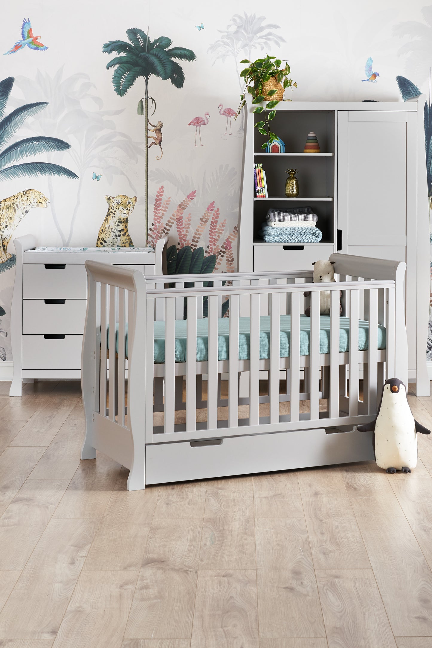 Obaby Stamford Mini 3 Piece Room Set - Warm Grey 120 x 60
