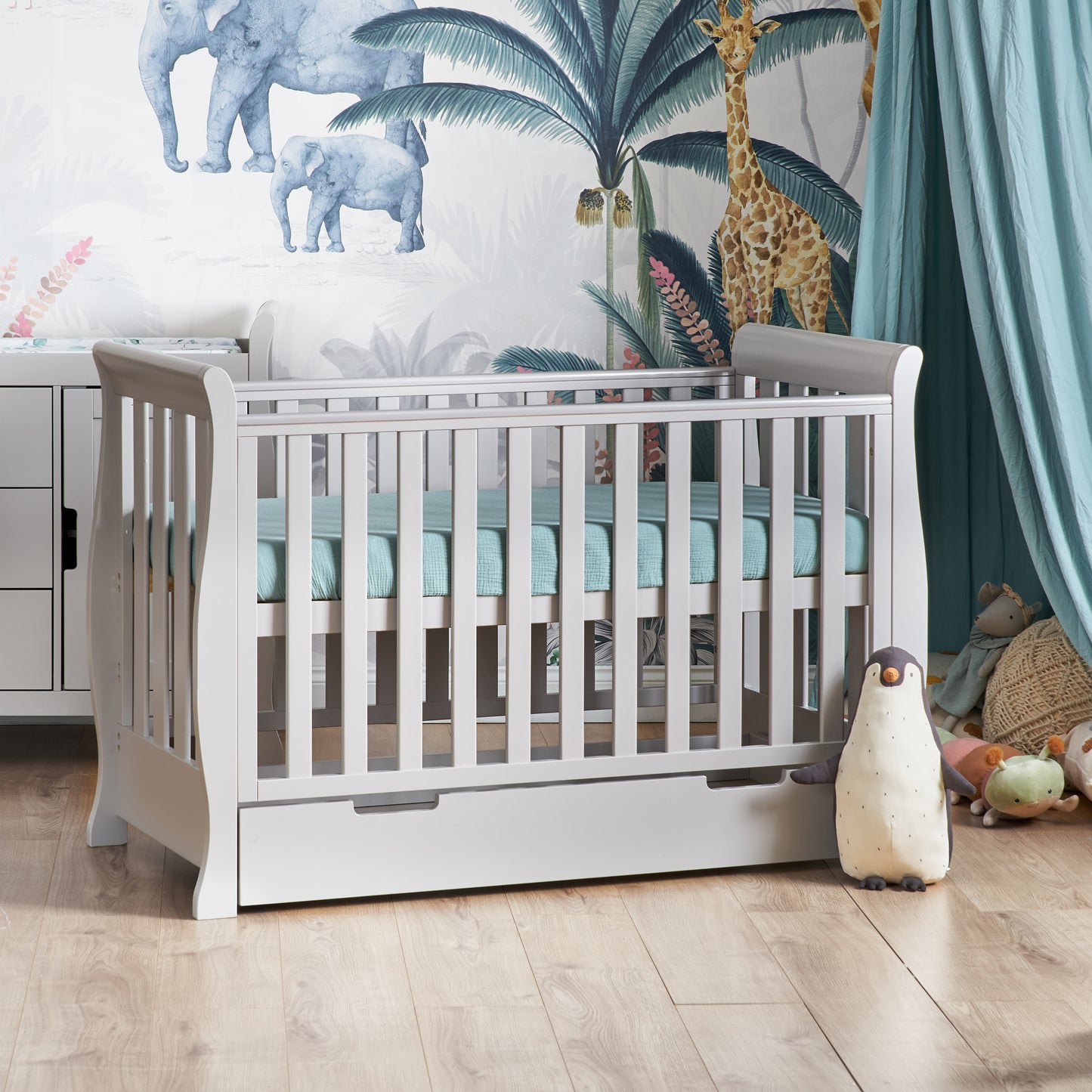 Obaby Stamford Mini Cot Bed - Warm Grey 120 x 60