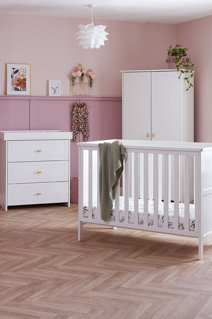 Obaby Evie Mini 3 Piece Room Set - White 120 x 60
