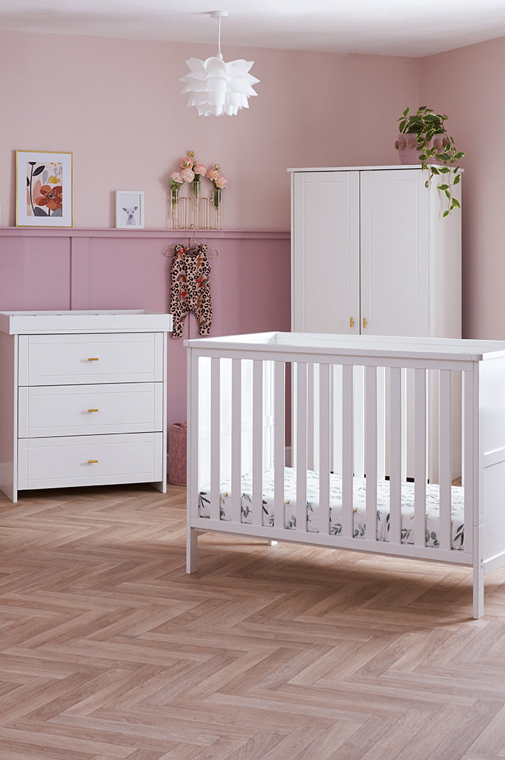 Obaby Evie Mini 3 Piece Room Set - White 120 x 60