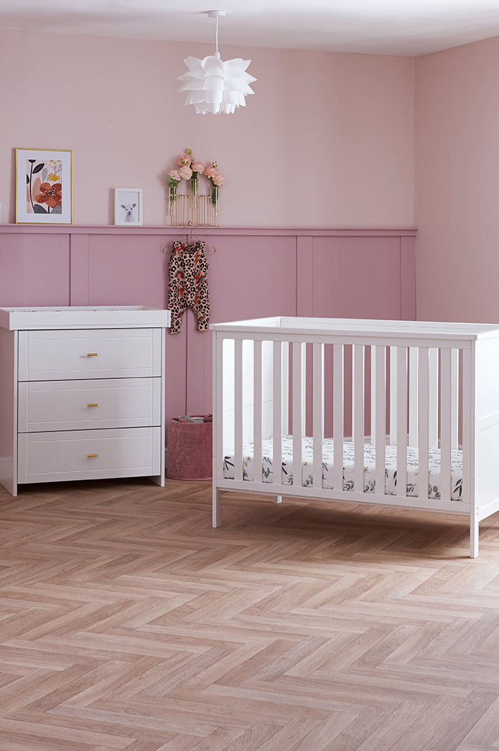 Obaby Evie Mini 2 Piece Room Set - White 120 x 60