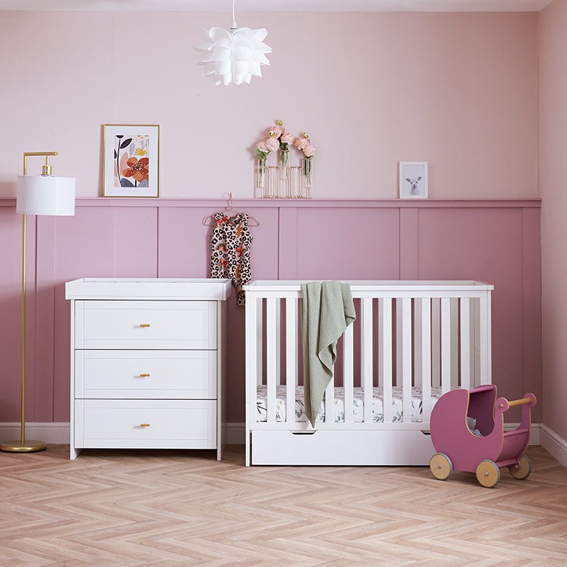 Obaby Evie Mini 2 Piece Room Set - White 120 x 60