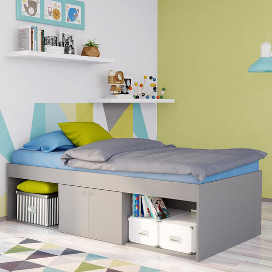 Kidsaw Low Single Cabin Bed - Grey