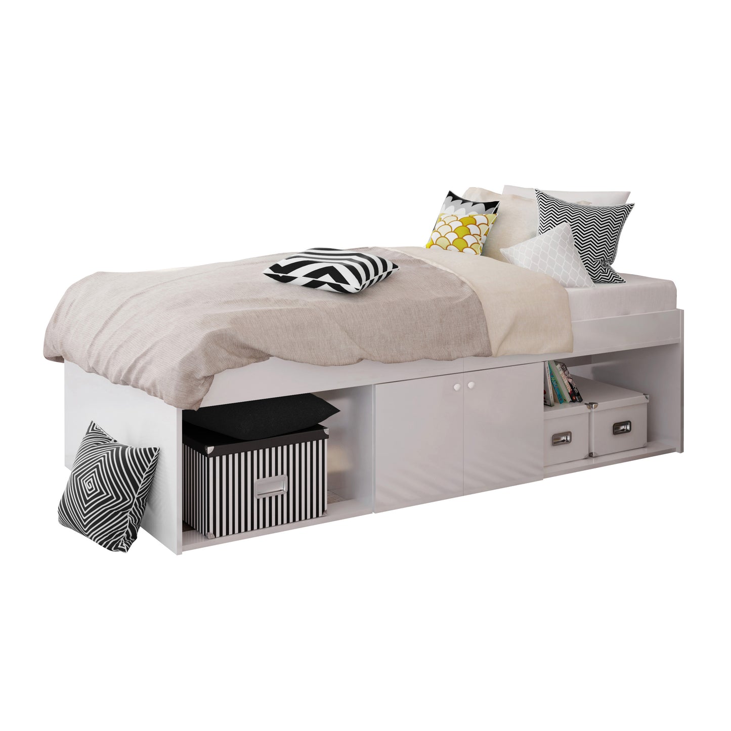 Kidsaw Low Single Cabin Bed - White