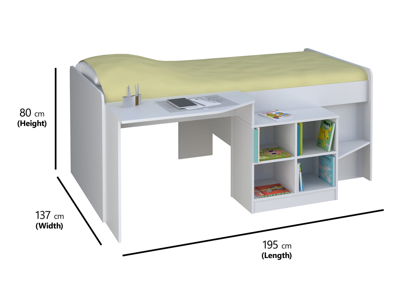 Kidsaw Pilot Cabin Bed - White