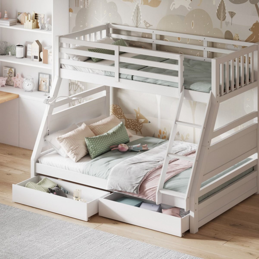 Flair Furnishings Ollie Triple Bunk Bed - White