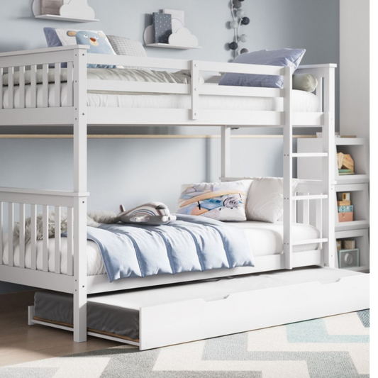 Flair Wooden Zoom Detachable Bunk Bed with Trundle