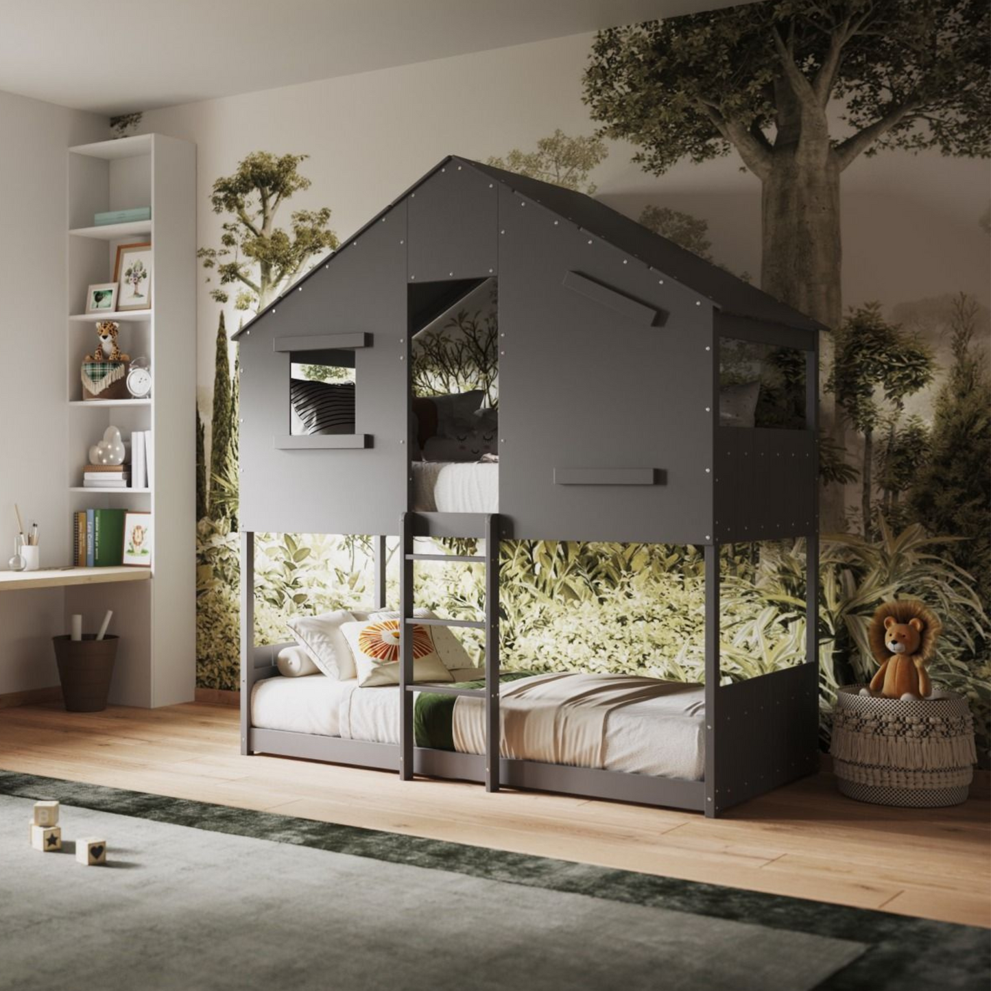 Flair Jungle House Wooden Bunk Bed