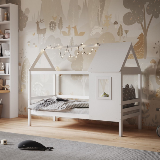 Flair White Wooden Nature Treehouse Bed