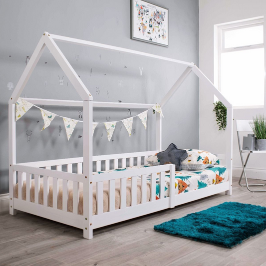 Flair Wooden Explorer Playhouse Bed With Rails