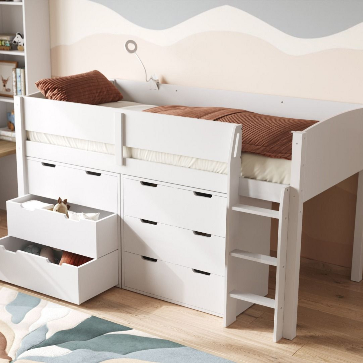 Flair Loop Midsleeper Bed Storage Set
