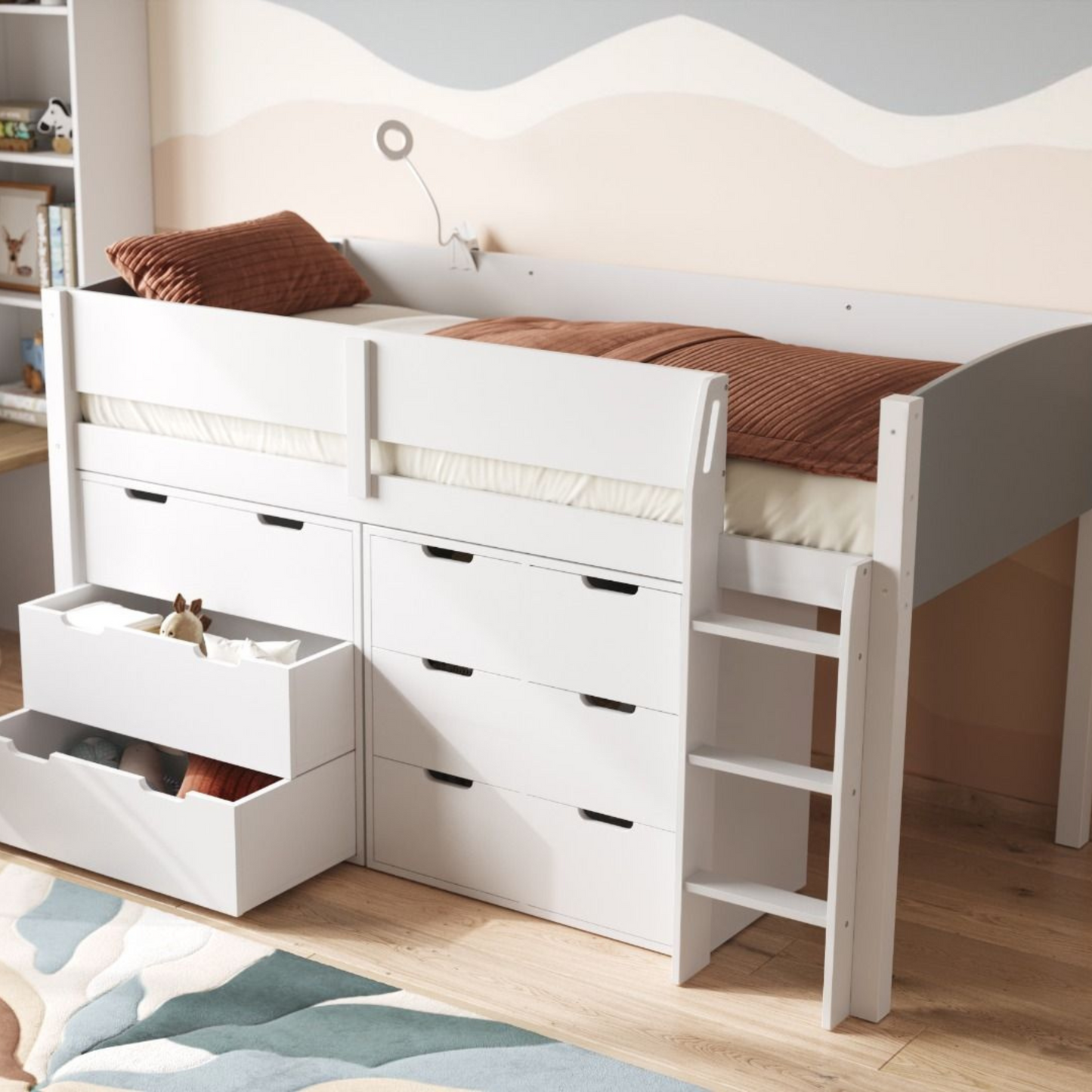 Flair Loop Midsleeper Bed Storage Set