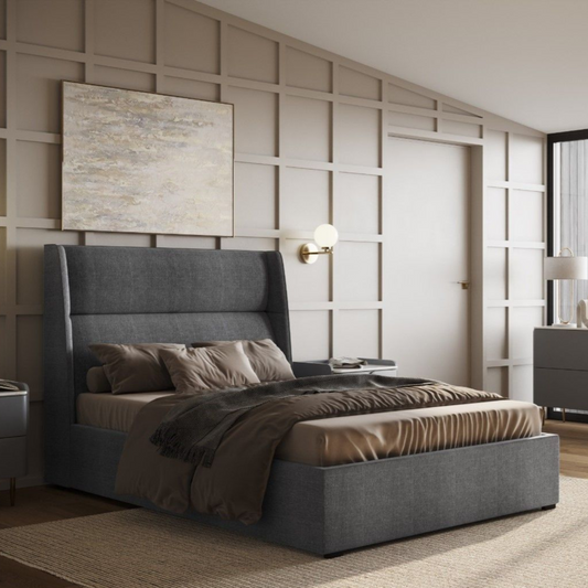 Flair Grey Fabric Rumba Ottoman Bed