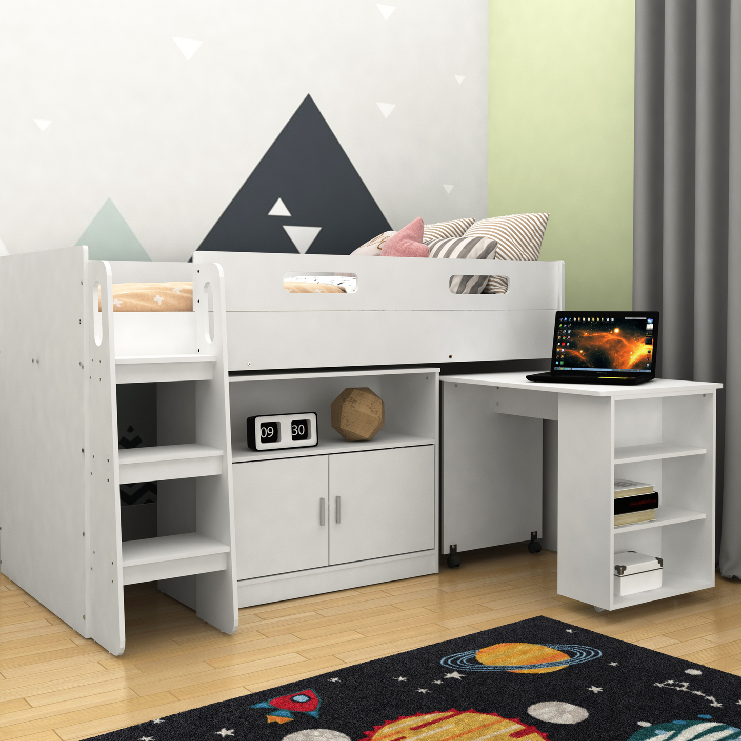 Kidsaw Mid Sleeper Desk Cupboard02