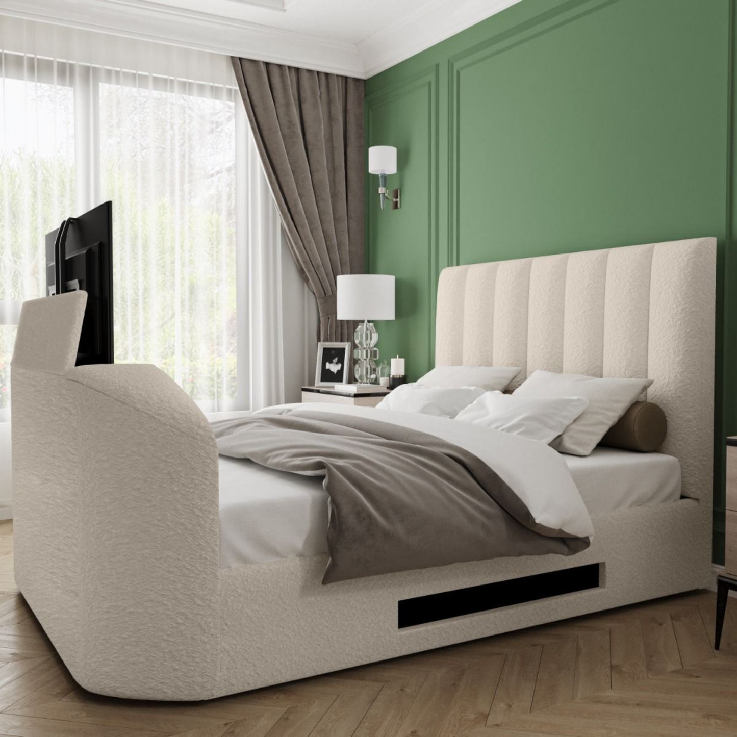 Flair Megane Boucle Side Lift TV Ottoman Bed