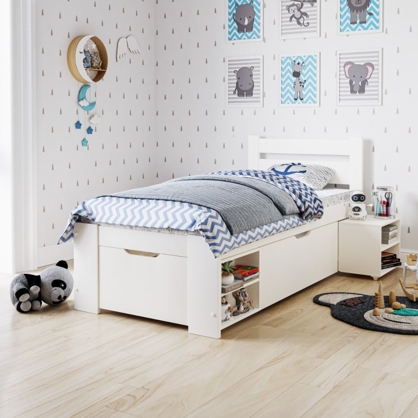 Noomi Hansa Storage Bed White