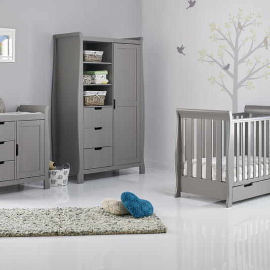 Obaby Stamford Mini 3 Piece Room Set - Taupe Grey 120 x 60
