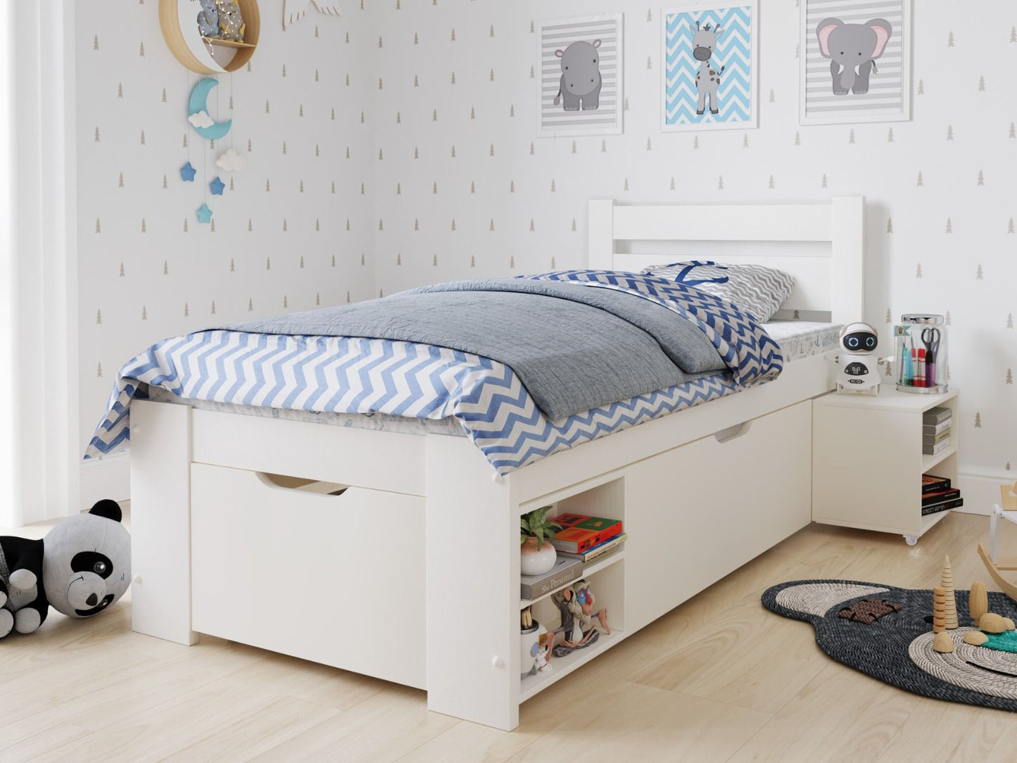 Noomi Hansa Storage Bed White