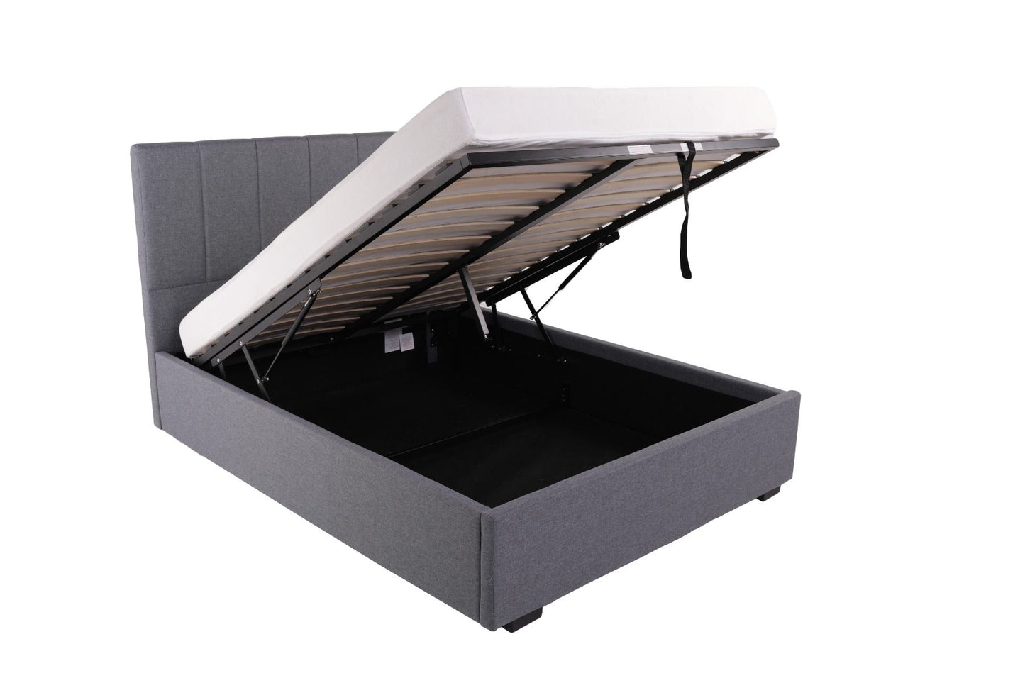 Flair Grey Waltz Fabric Ottoman Bed