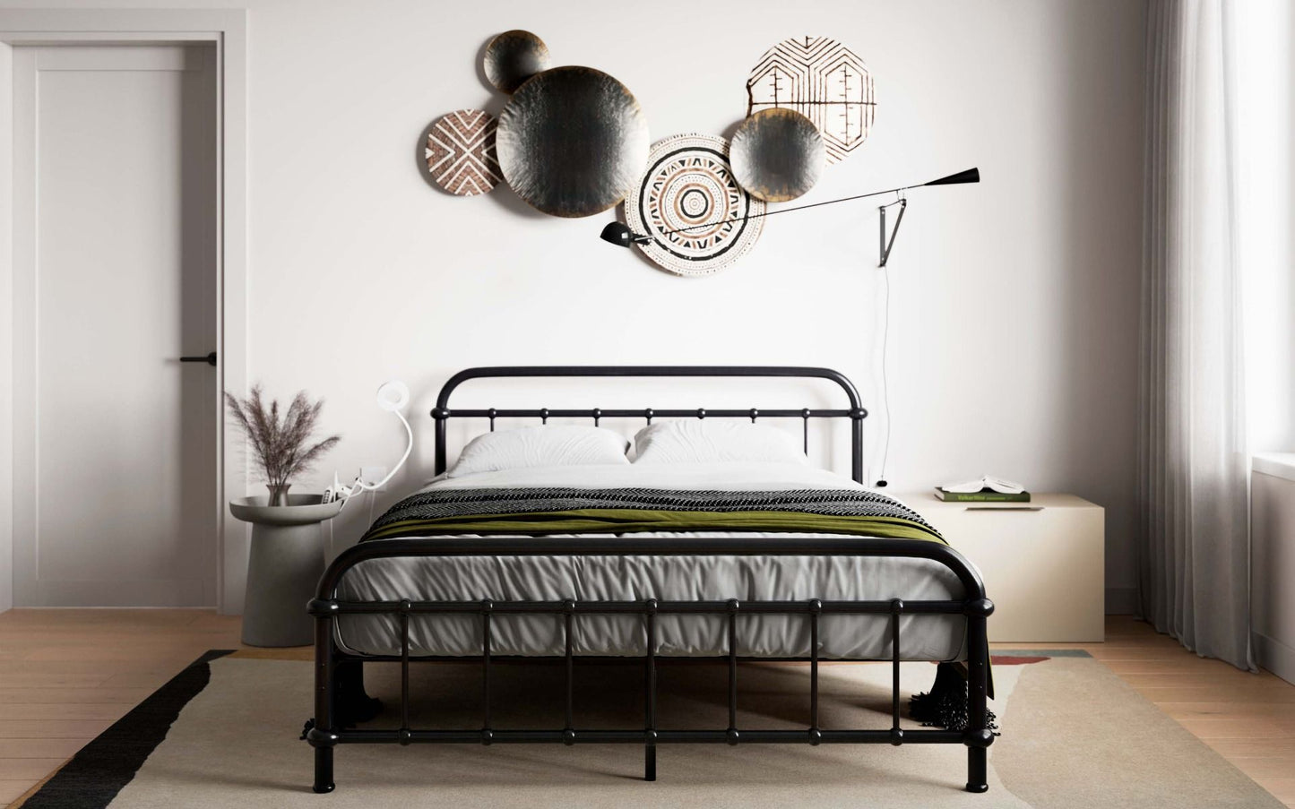 Flair Compton Black Metal Bed