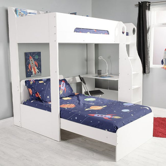 Flair Cosmic L shaped Single/Single Bunk Bed