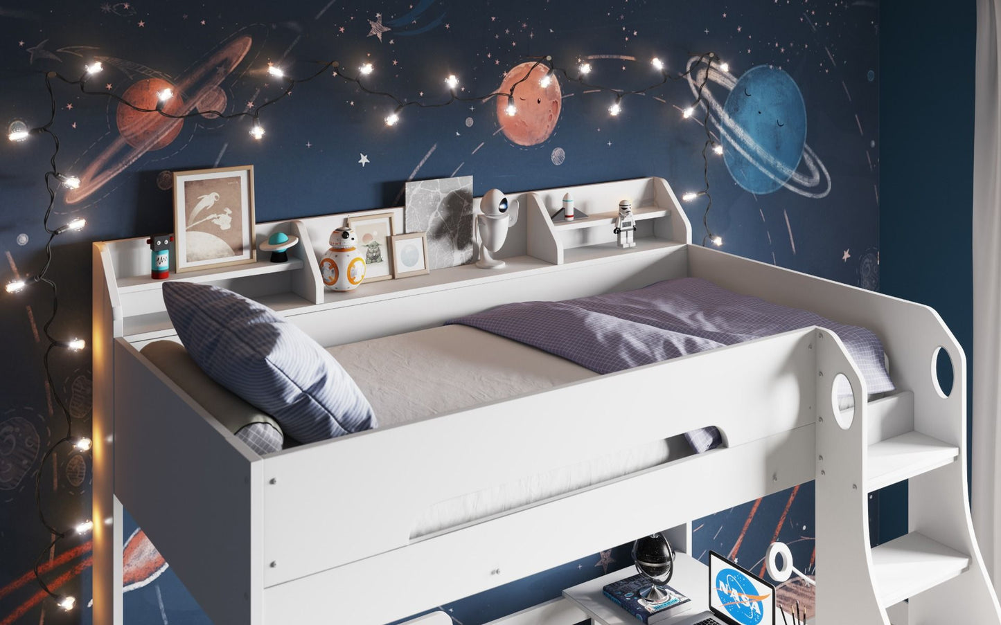 Flair Cosmic L shaped Single/Single Bunk Bed