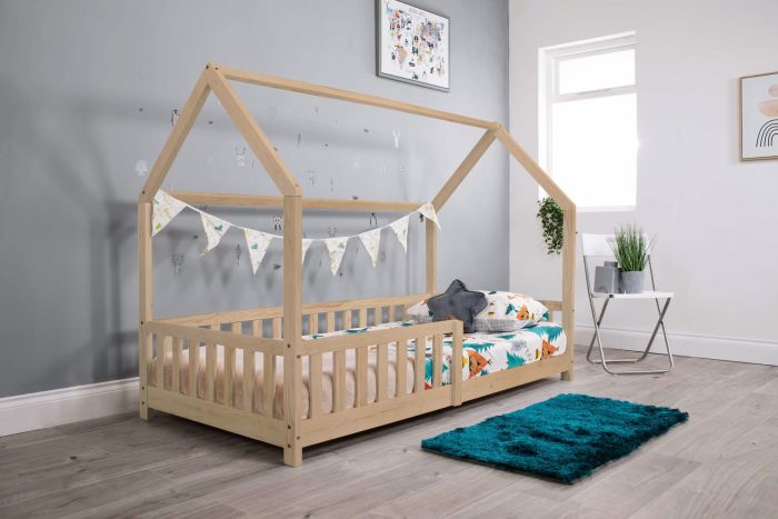 Flair Wooden Explorer Playhouse Bed With Rails