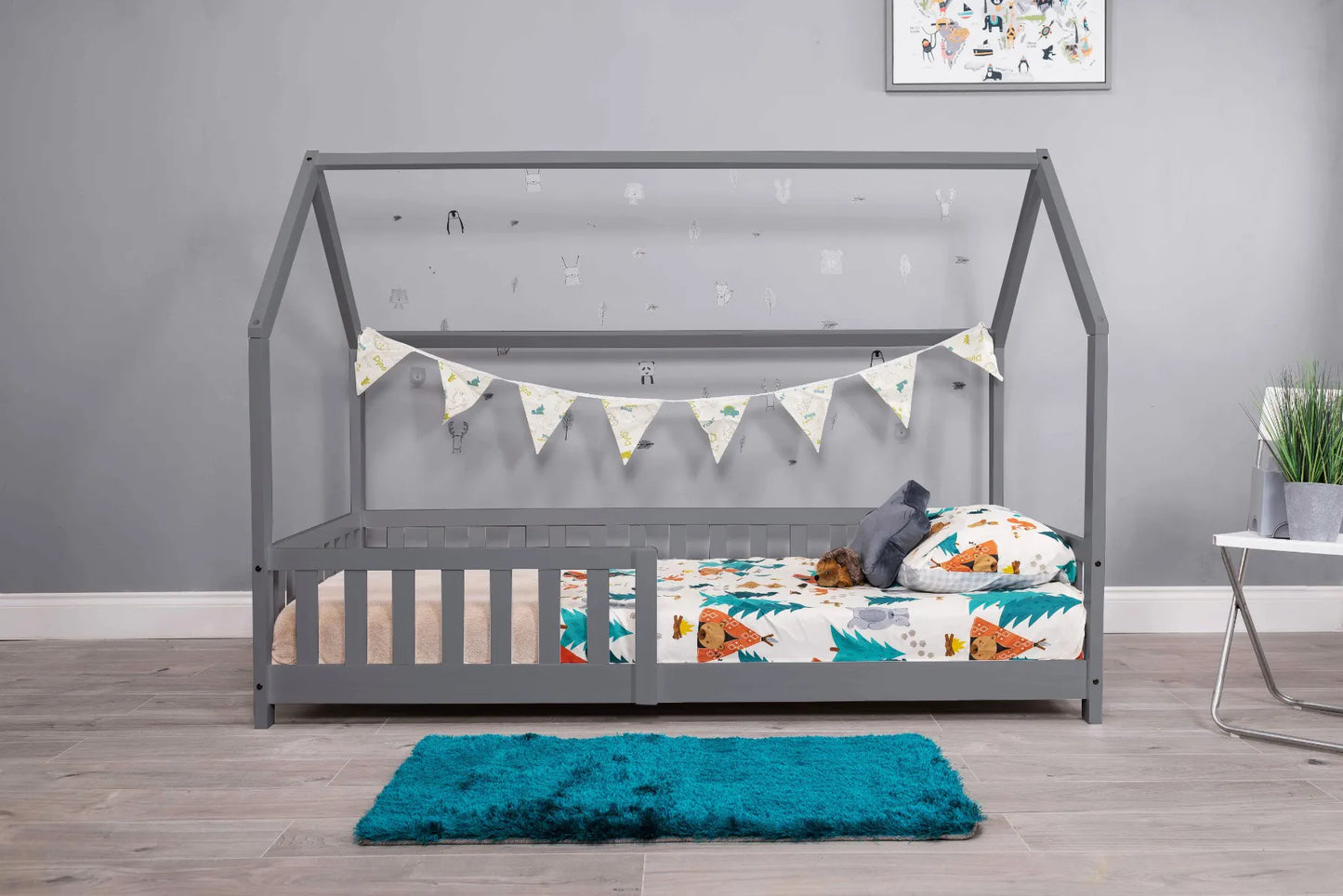 Flair Wooden Explorer Playhouse Bed With Rails