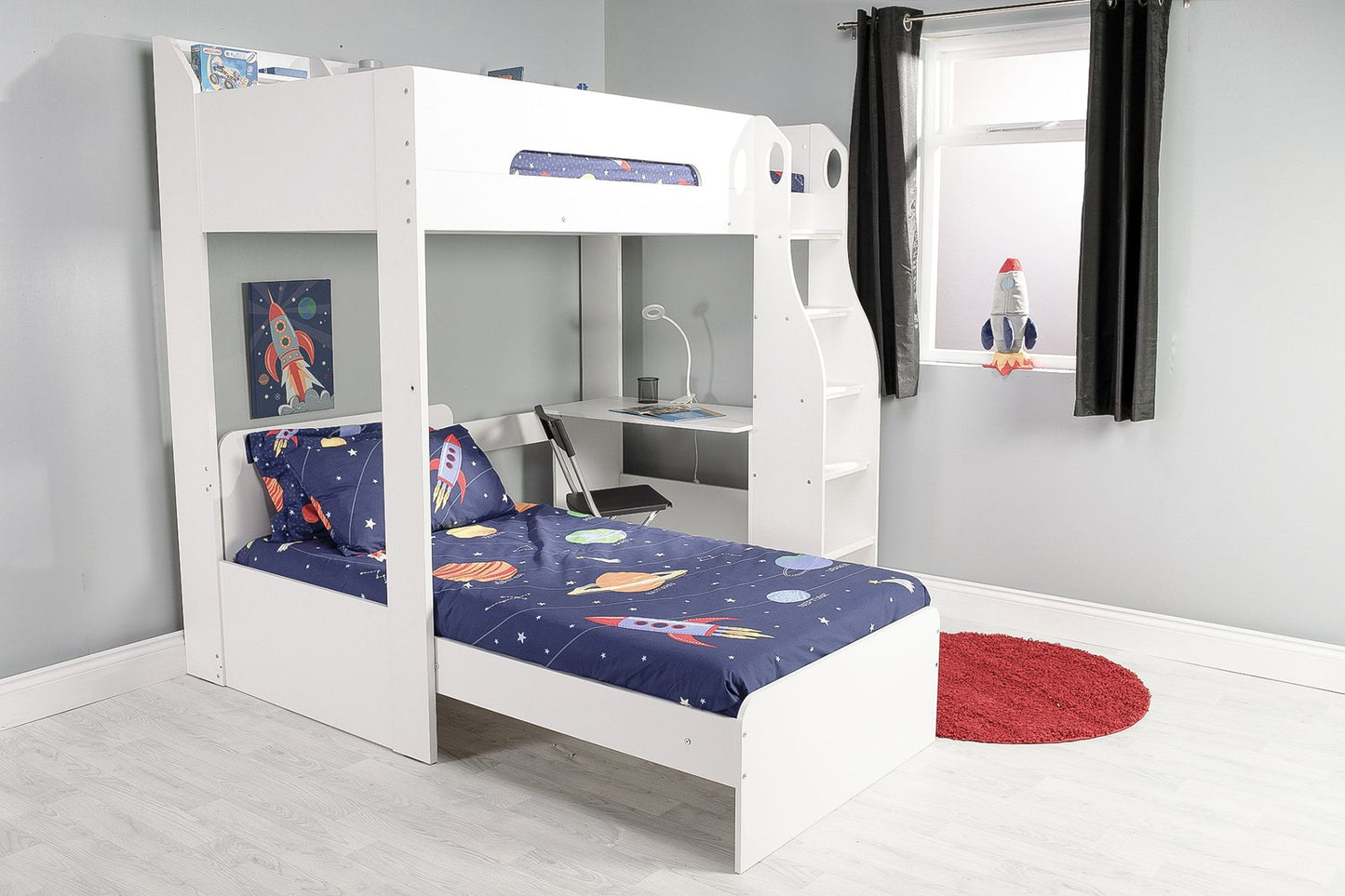 Flair Cosmic L shaped Single/Single Bunk Bed