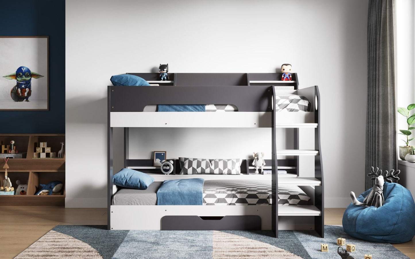 Flair Furnishings Flick Bunk Bed - Grey