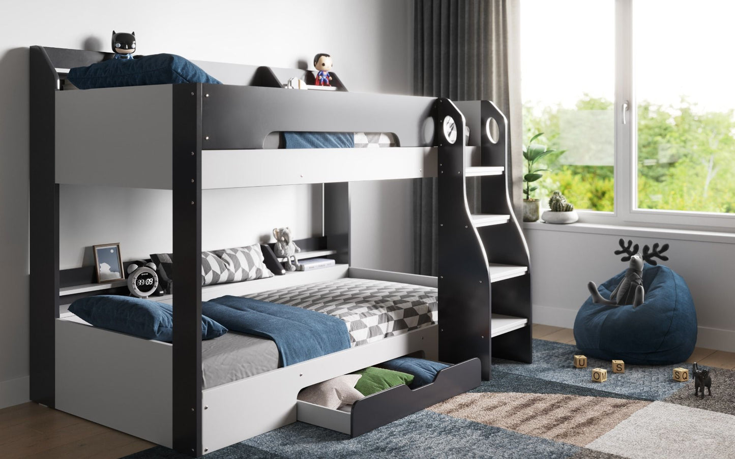 Flair Furnishings Flick Bunk Bed - Grey