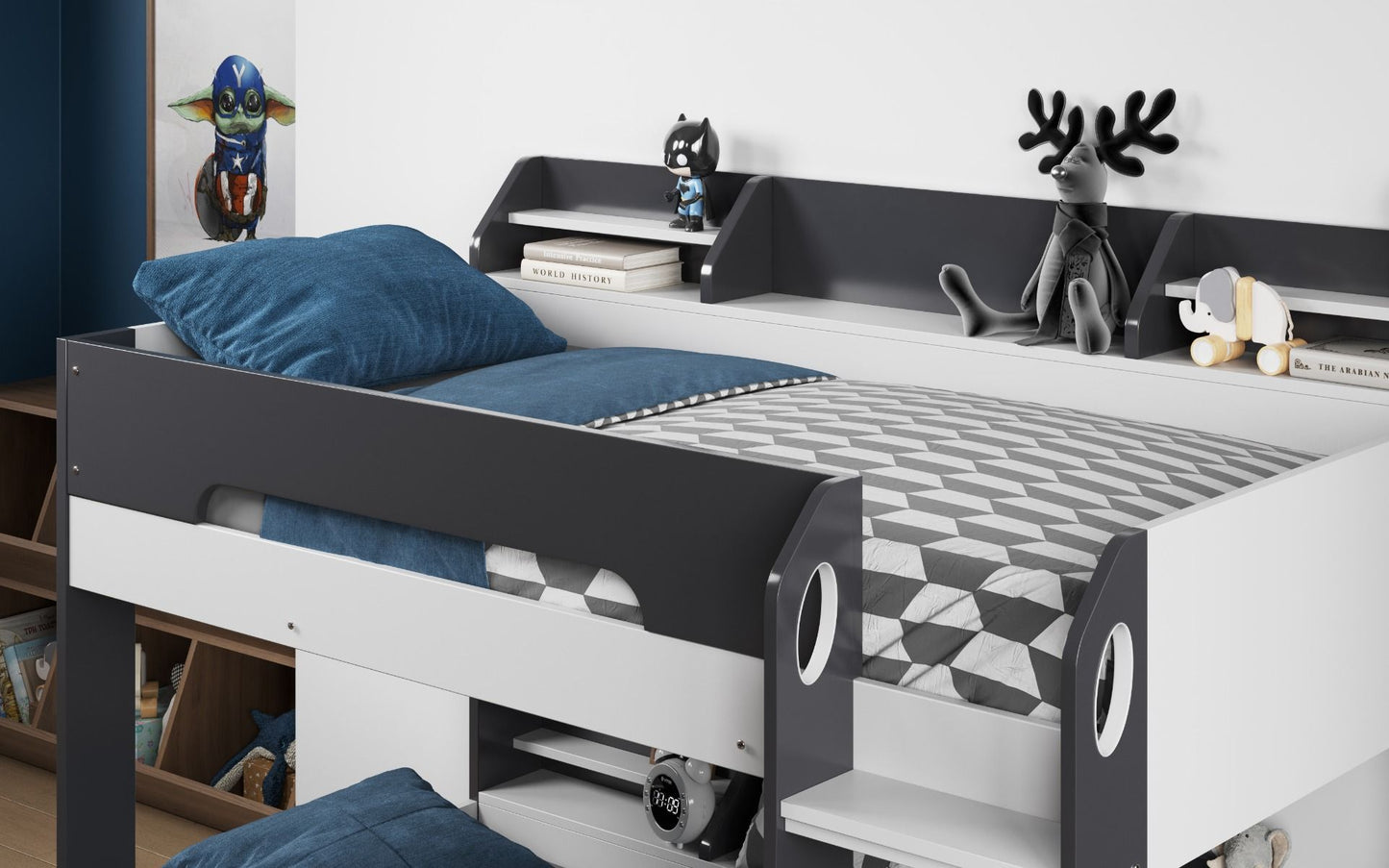 Flair Furnishings Flick Bunk Bed - Grey