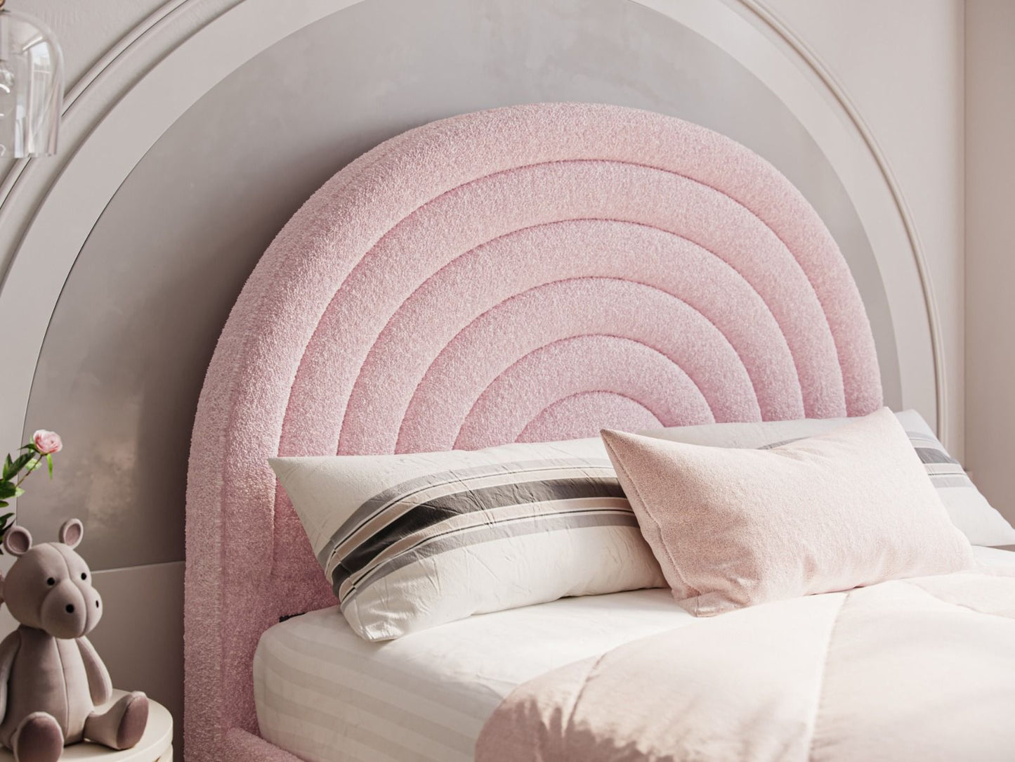 Flair Ava Boucle Fabric Single Bed