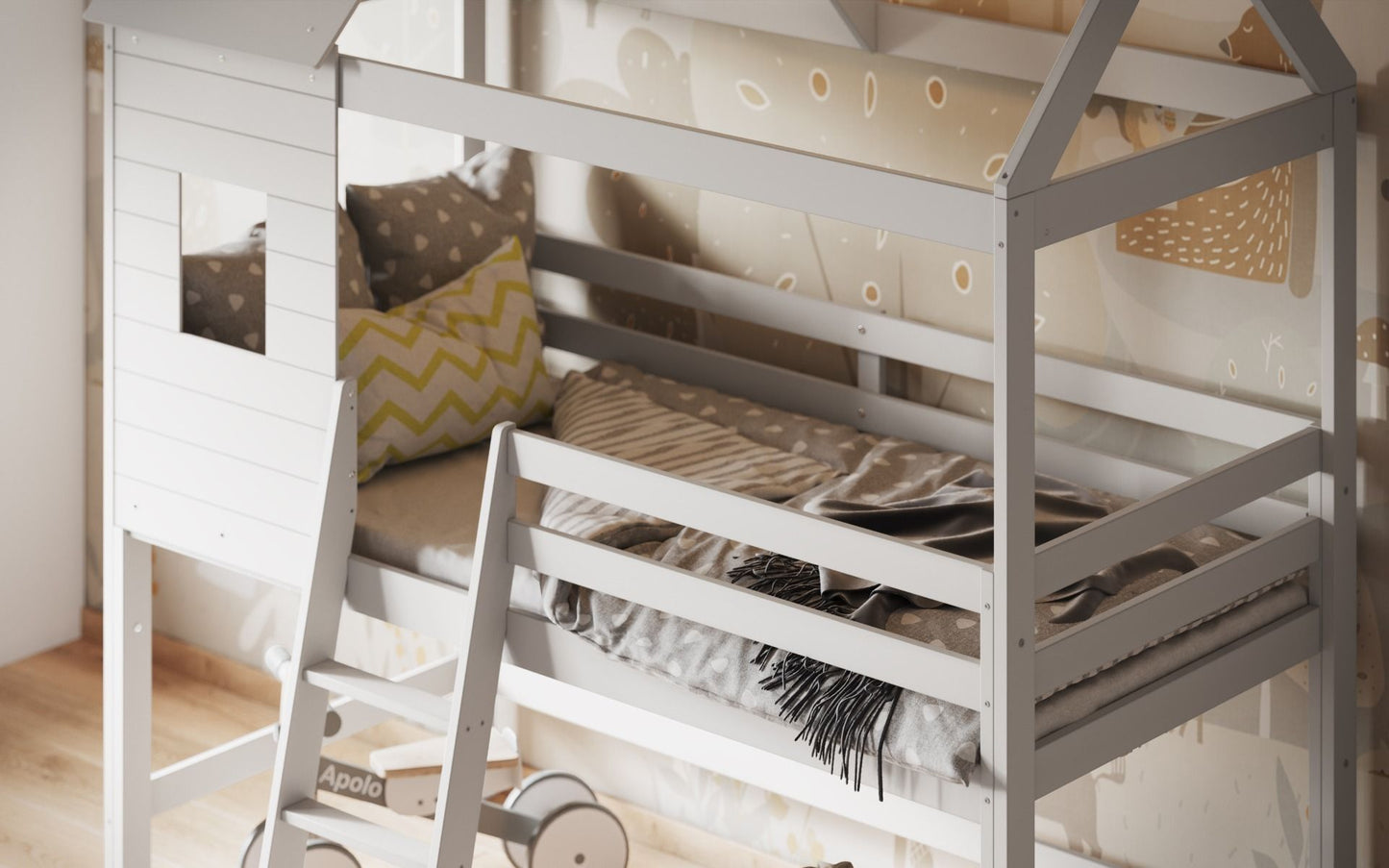 Flair White Wooden Hideaway Treehouse Midsleeper