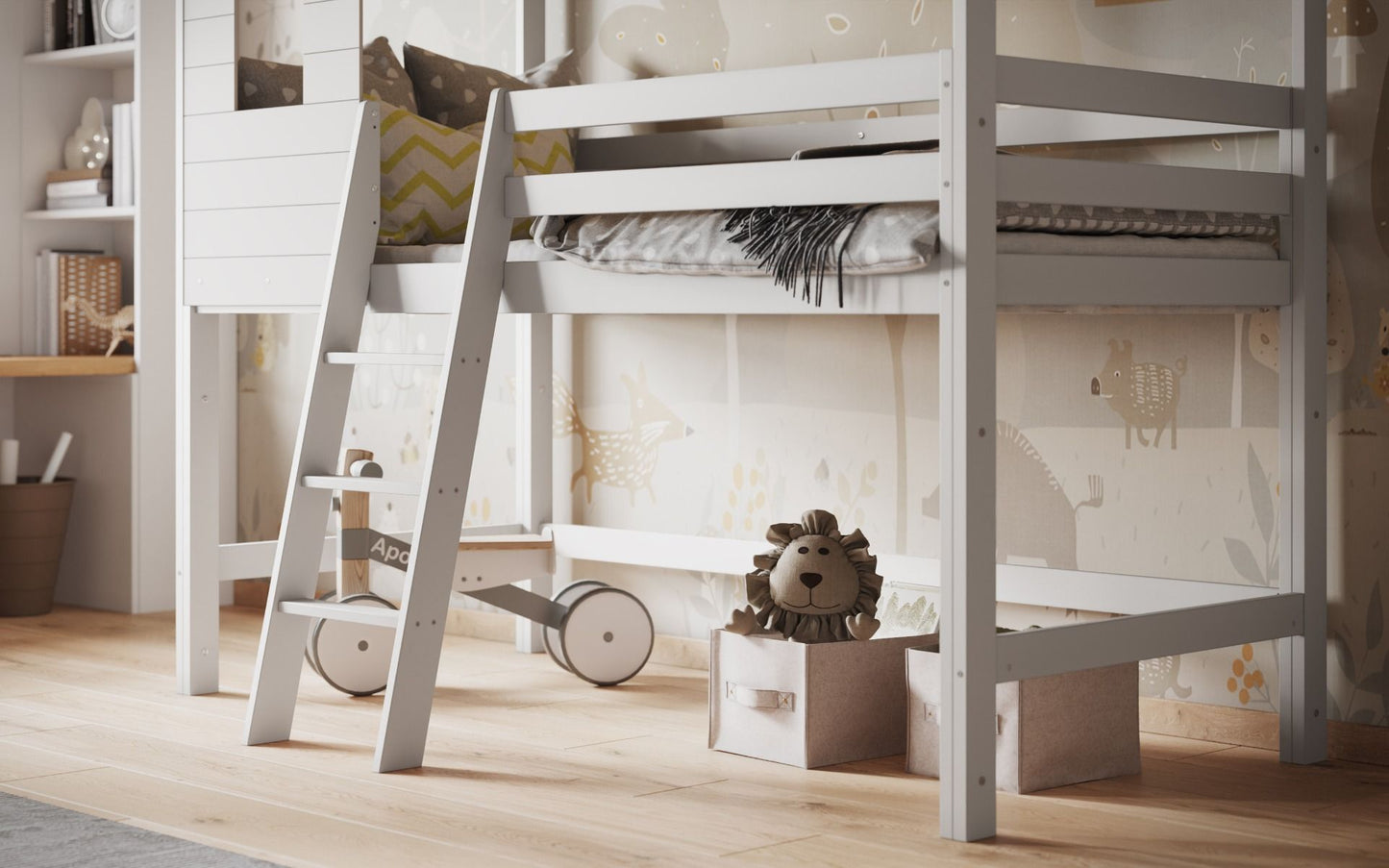 Flair White Wooden Hideaway Treehouse Midsleeper