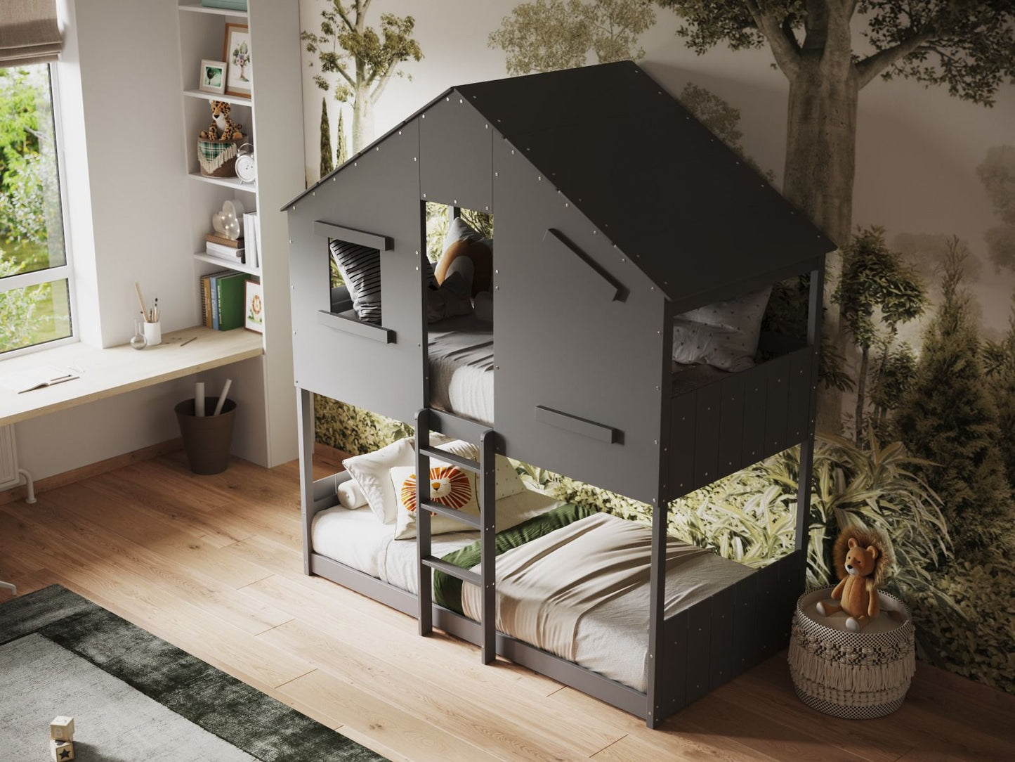 Flair Jungle House Wooden Bunk Bed