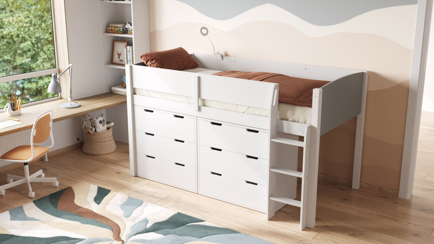 Flair Loop Midsleeper Bed Storage Set