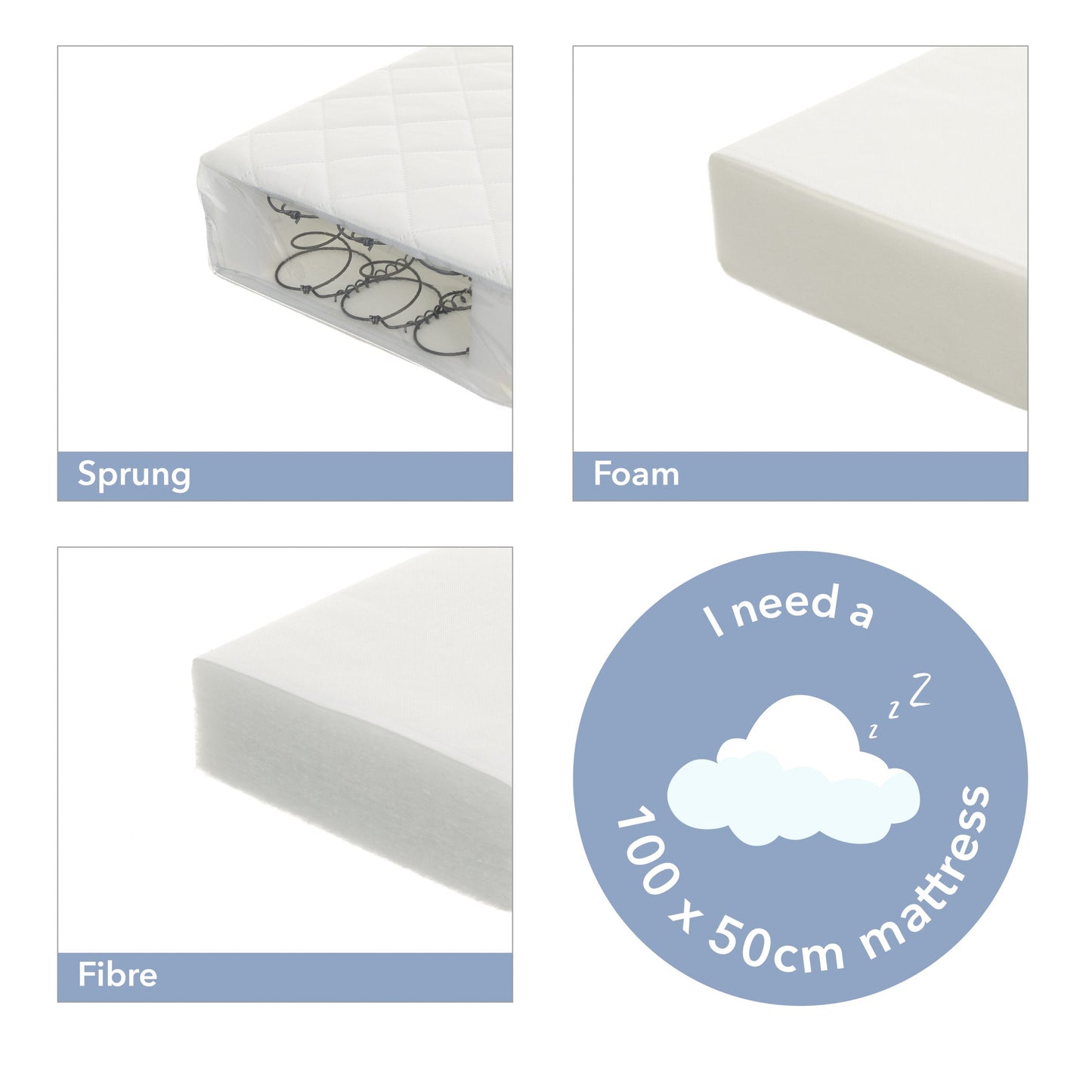 Stamford Space Saver 3 Piece Room Set - Warm Grey 100 x 50